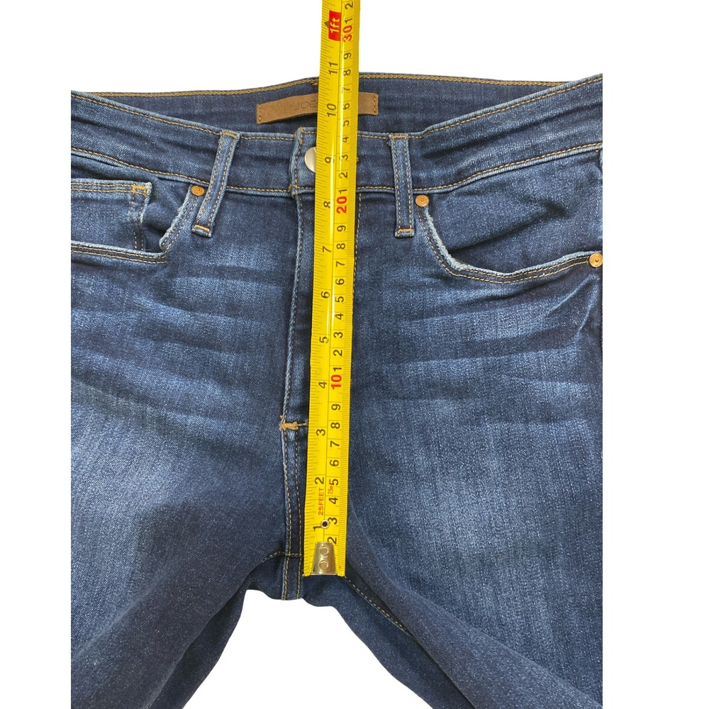 Joes Jeans Womens High Rise Flare Raw‎ Hem Dark Wash Stretch Denim Blue Size 25 - Picture 9 of 13